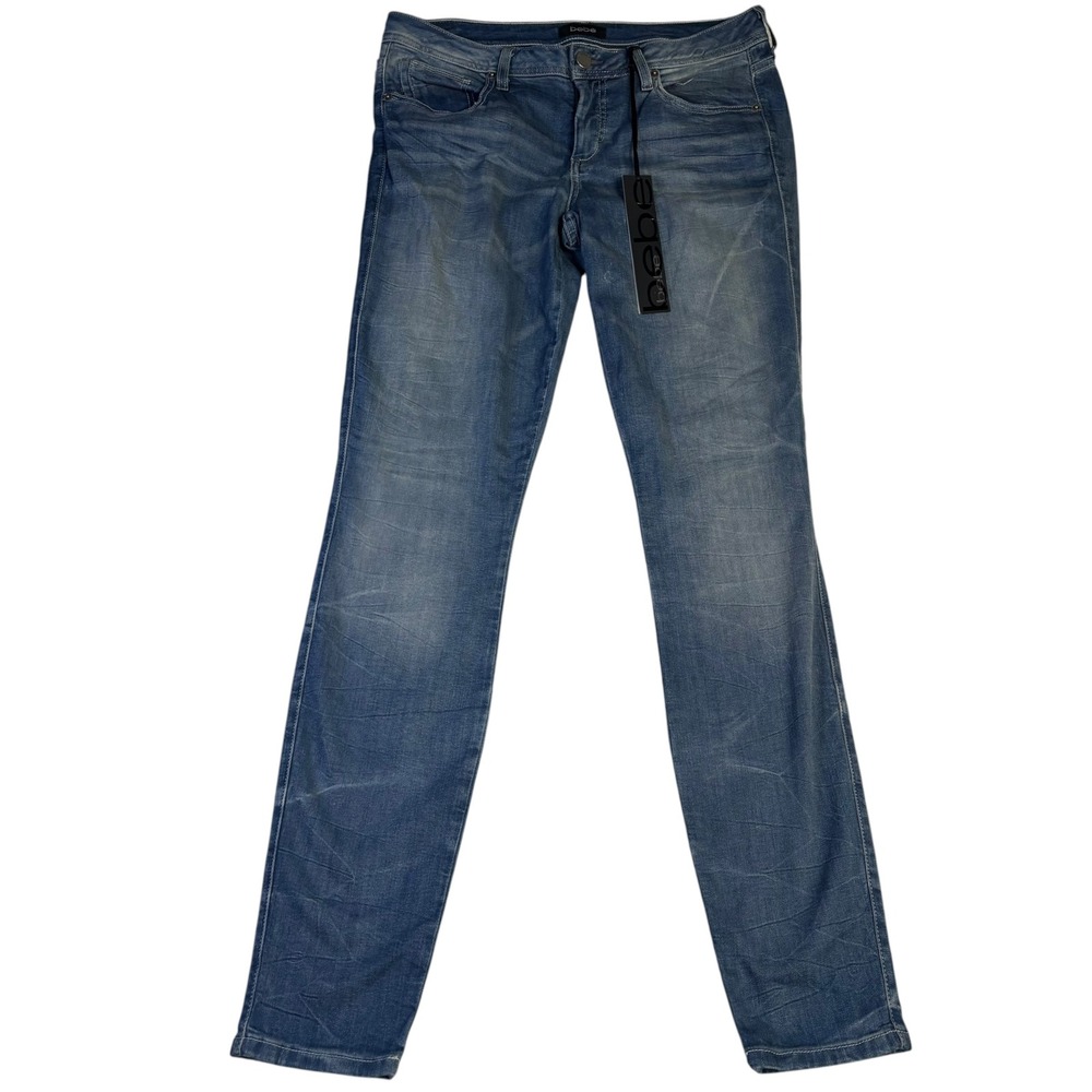 Bebe Badlands Crinkle Sig Stretch Legging Jeans Blue Mid Wash 31 3088H1010000